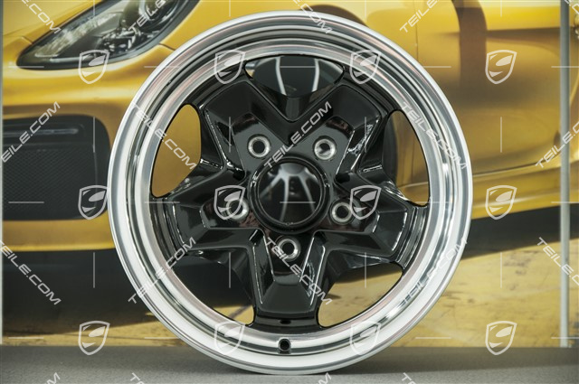 15" Felga aluminiowa "Cookie Cutter", 6J x 15 ET36, czarny wysoki połysk