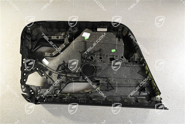 Tuerverkleidung / Türverkleidung, Vorne, Leder Schwarz, R