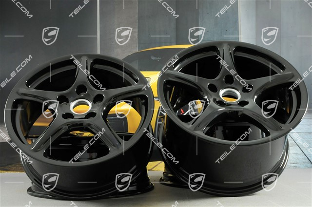 19" Felgensatz Carrera Classic, 8J x 19 ET57+ 11J x 19 ET67, schwarz hochglanz 19" Felgensatz Carrera Classic, 8J x 19 ET57+ 11J x 19 ET67, schwarz hochglanz