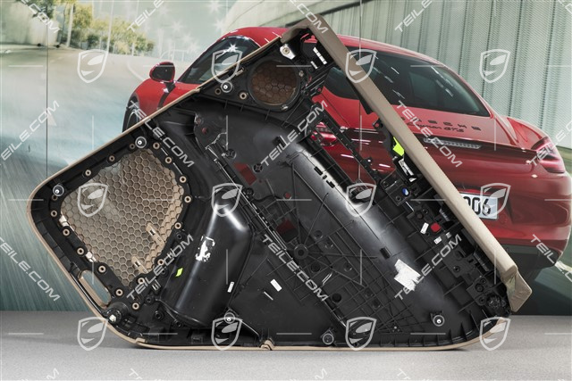 Türverkleidung, hinten, Glattleder, umbra/tartufo hell, L