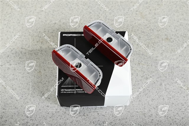 LED-Türprojektor, Schriftzug "Porsche", Einbausatz