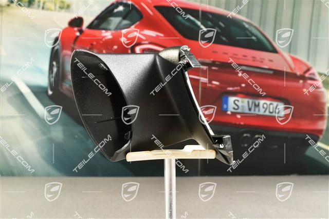 Osłona ramienia lusterka, zewnętrzna, czarna, R