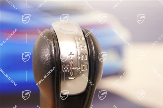 Wählhebel / Schaltknopf, Leder, PDK, Schwarz