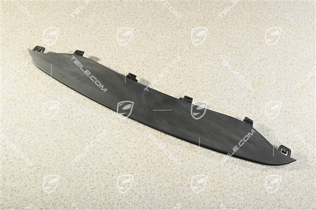 Disc / cover upper for front bumper retaining frame, centre, Black matte