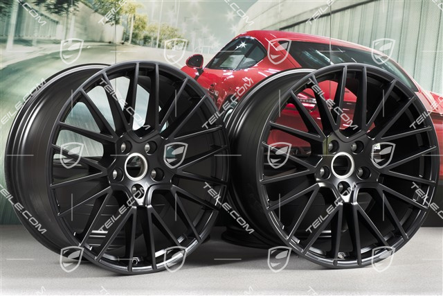 21" Felgensatz Cayenne RS Spyder, 11J x 21 ET58 + 9,5J x 21 ET46, schwarz seidenmatt