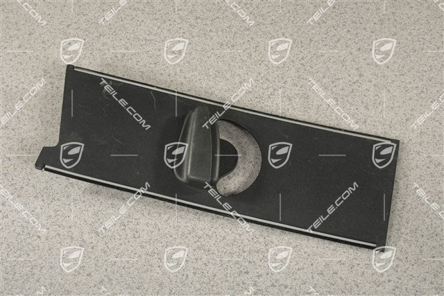 Blenda słupka B / pas bezpieczeństwa, Czarna satyna, L