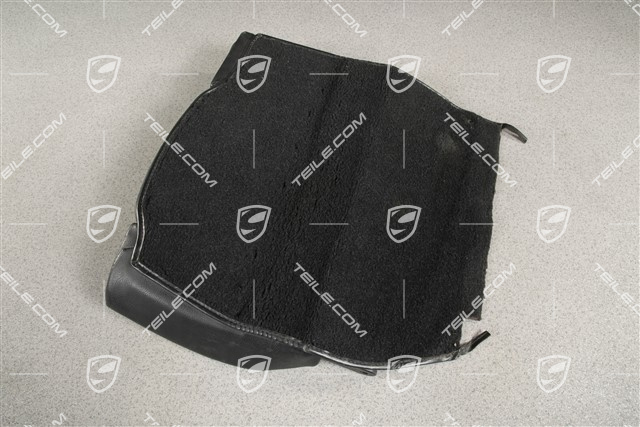 Back seat backrest, rear, leatherette, black, cabrio, L