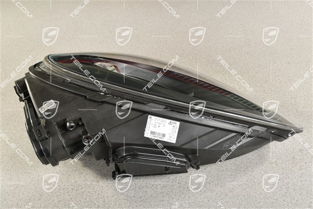 Xenon headlight, without control unit and D1S xenon bulb, with curve light, ECE, daytime running light, black, L