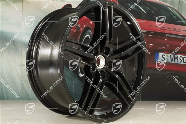 19" Felge Macan Design, 9J x 19 ET21, Schwarz Hochglanz