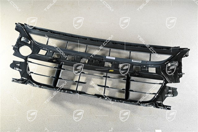 GTS / Turbo Sport design, Front bumper Grille, centre / middle , with ACC and Park Assist, Glossy black