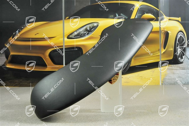 Dashboard trim / Instrument cluster cover, Leather, Metal grey, inner part in Black