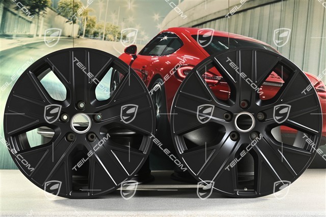 20" komplet felg Turbo Aero, 9J x 20 ET54 + 11J x 20 ET60, czarny satynowy półmat