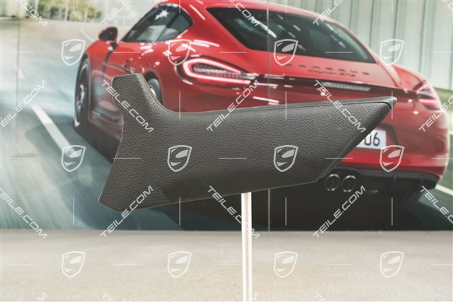 Osłona boczna tunelu środkowego, skóra, Czarna, L