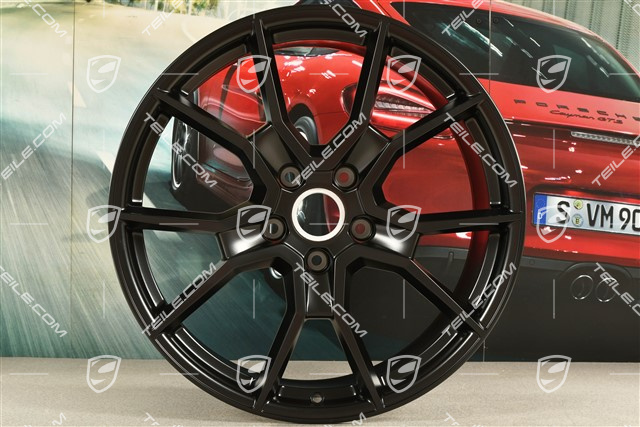 21-inch Rim Sport Turismo GTS / RS Spyder Design, 9,5J x 21 ET60, in black satin-mat