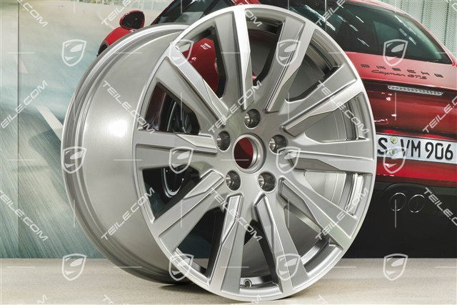 20" Taycan Tequipment Design Felgensatz, 9J x 20 ET54 + 11J x 20 ET60, platinsilber