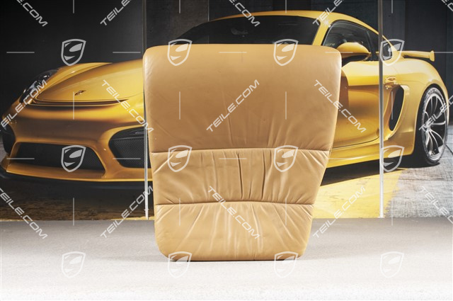 Back seat lower / cushion, Cabrio, Draped leather, Savanna beige, R