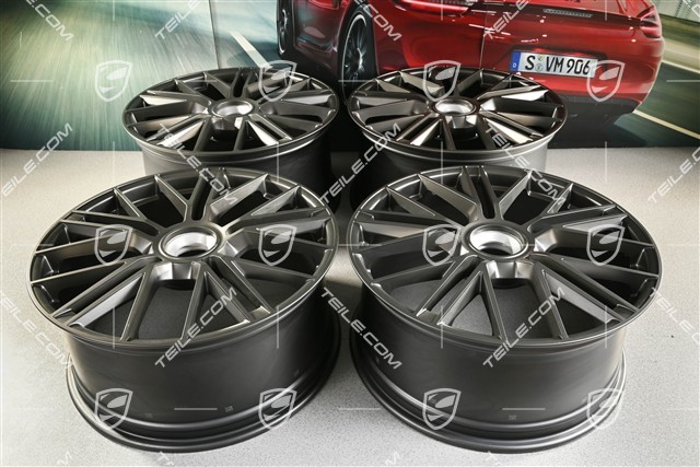 21" Panamera Turbo S Felgensatz, Zentralverschluss, 9,5J x 21 ET71 + 10,5J x 21 ET71, Turbonite