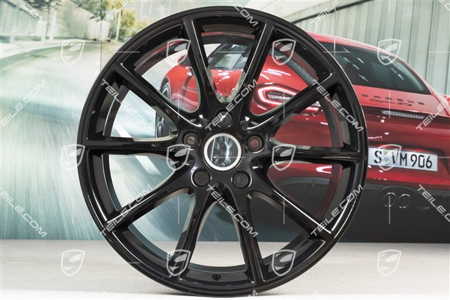 20-inch wheel rim, Cayenne Design, 10,5J x 20 ET64, black high gloss
