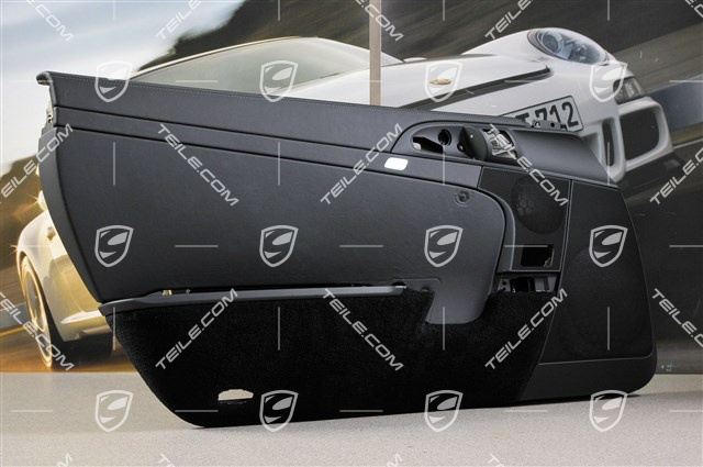 Tapicerka drzwi, cabrio, czarna skóra Tapicerka drzwi, cabrio, czarna skóra