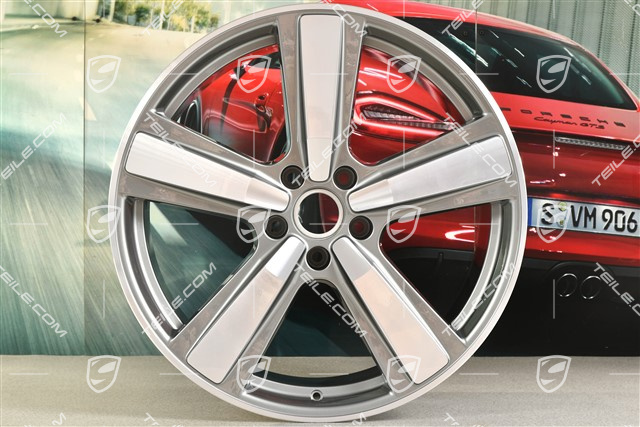 22" Felga Cayenne Exclusive Design Sport, 10J x 22 ET48, platynowy srebrny