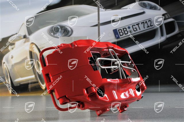 Zacisk hamulcowy, bez klocków, czerwony, Turbo / 4S / S2 / RS, R