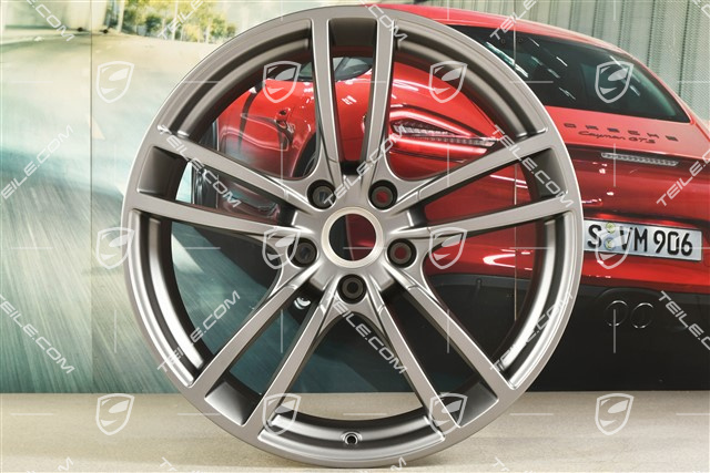 21" Felga Cayenne Turbo, 9,5J x 21 ET46, Platinum półmat satyna