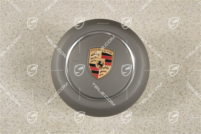 Airbag unit, leather, Agate grey