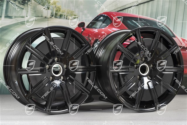 20-inch Taycan Sport Aero wheel rim set, 9J x 20 ET54 + 11J x 20 ET60, black high gloss
