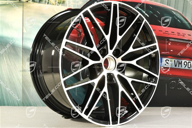 21" Felga Cayenne RS Spyder Design, 11J x 21 ET58, czarny wysoki połysk