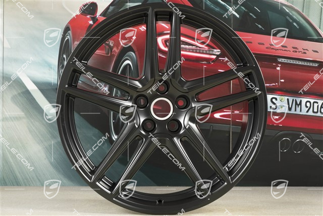 20" komplet felg "Macan Turbo", 9J x 20 ET26 + 10J x 20 ET19, CMS, czarny półmat