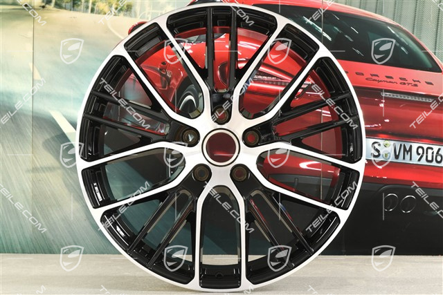 21" Felga Panamera Exclusive Design Sport, 9,5J x 21 ET71, czarny wysoki połysk