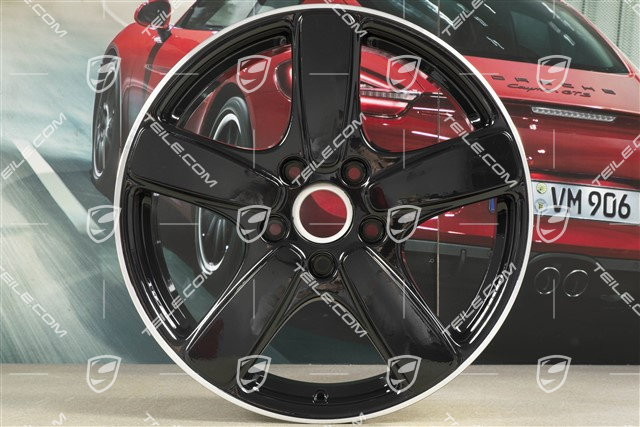 19" felga Cayenne Sport Classic II, 8,5J x 19 ET59, czarny wysoki połysk