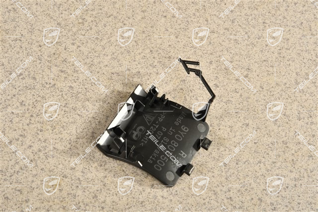 Rear bumper towing lug / hook cover, Black matte, R