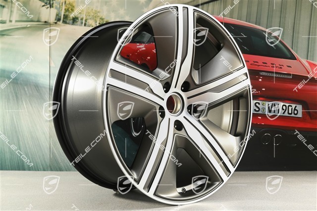 22-inch Macan Exclusive Design wheel rim set, 9J x 22 ET29 + 11J x 22 ET47, Turbonit