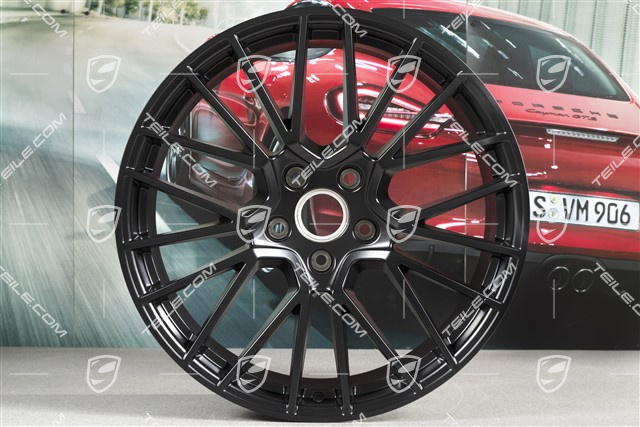 21" Felgensatz Cayenne RS Spyder, 11J x 21 ET58 + 9,5J x 21 ET46, schwarz seidenmatt