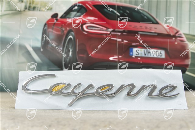 "Cayenne" lettering/logo, chrome