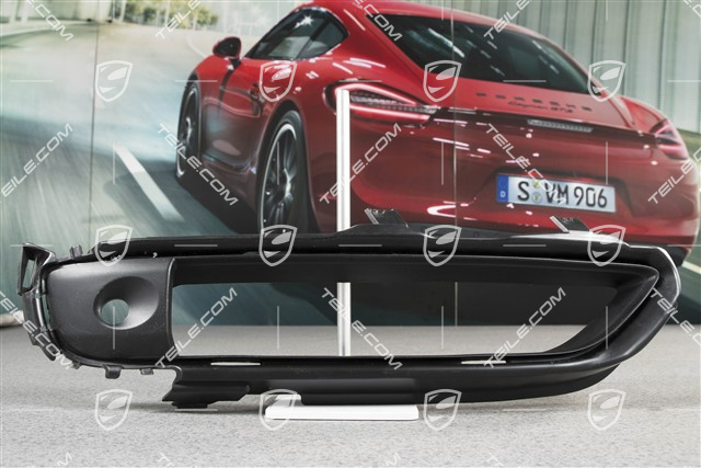 Boczna kratka wentylacyjna zderzaka przedniego, dolna, czarny mat, R