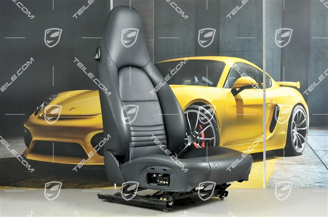 Fotel, regulowane elektrycznie, skóra, Granatowe, uszkodzony, R