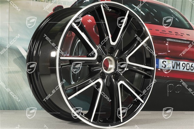 21" Felge Panamera Exclusive, 9,5J x 21 ET71, Tiefschwarz Metallik