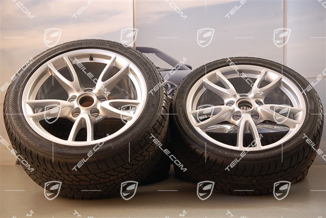 18" Winterräder Satz Carrera IV, Felgen 8J x 18 ET57 + 11J x 18 ET51 + NEUE Reifen 235/40 R18 + 295/35 R18