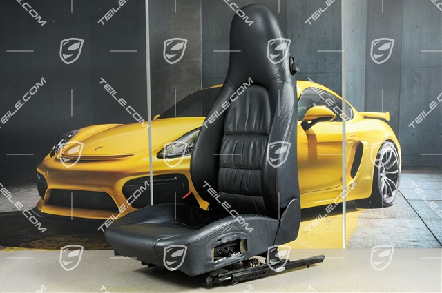 Sitz, manual einstellbar, Leder, Metropolblau, Raffleder, beschädigt, L