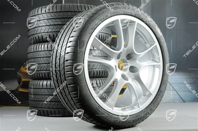 21-inch Cayenne Sport / GTS wheel set, wheel rims 10J x 21 ET50 + NEW Michelin summer tyres 295/35 R21