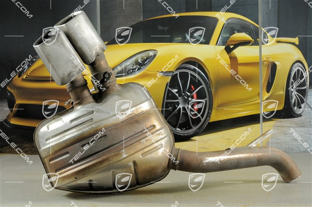 Rear muffler with tail pipe, L Rear muffler with tail pipe, L