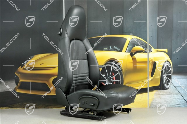 Sitz, el. einstellbar, Heizung, Leder/Kunstleder, Schwarz, R