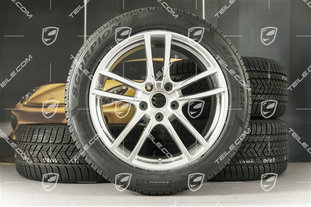 20-inch Cayenne Sport winter wheel set, rims 9J x 20 ET50 + 10,5J x 20 ET64 + NEW Pirelli winter tyres 275/45 R20 + 305/40 R20, with TPMS