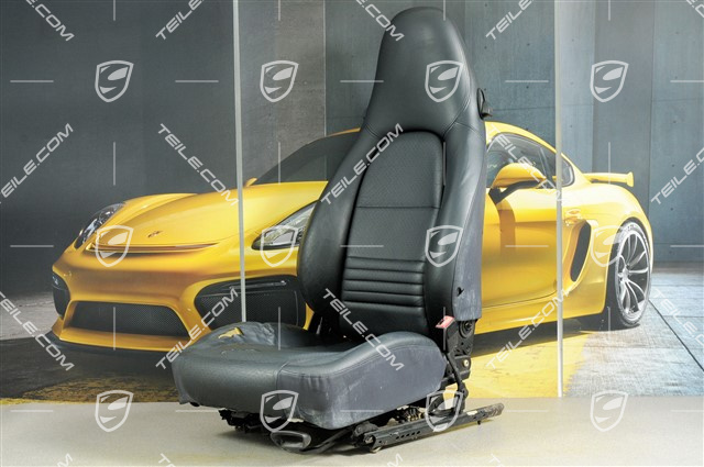 Sitz, manual einstellbar, Leder/Kunstleder, Metropolblau, beschädigt, R