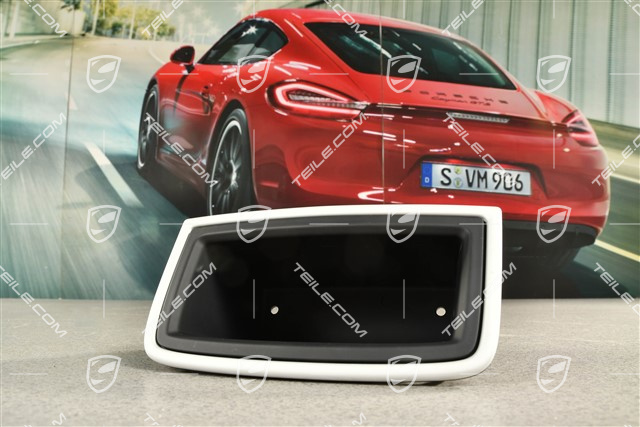 Schowek konsoli środkowej, tylny, aluminium satynowane