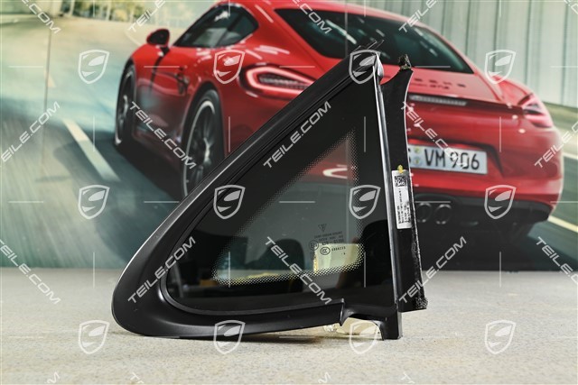 Seitenscheibe, hinten, Wärmeschutzglas, Zierleiste Rallyschwarz, R