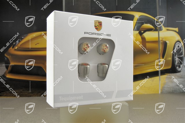 Ventilkappe, Silber, Wappen farbig, Satz für RDK-Sensoren