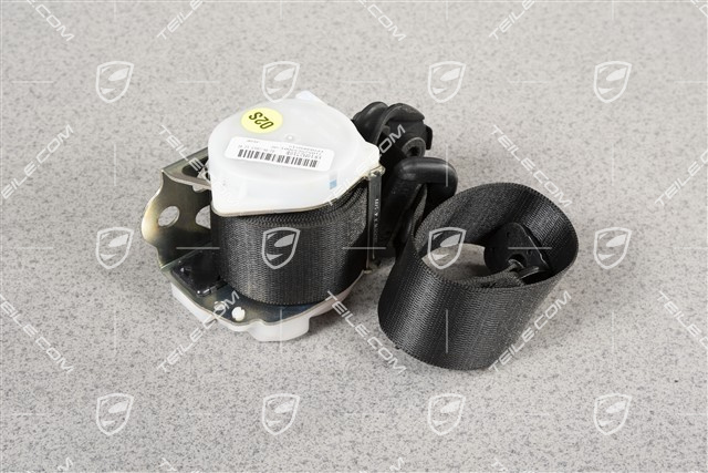 Seat belt, rear, Black, USA version, L=R